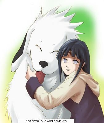 Poze - Hinata si Akamaru - Naruto